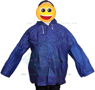 Blue EVA womens rain jacket